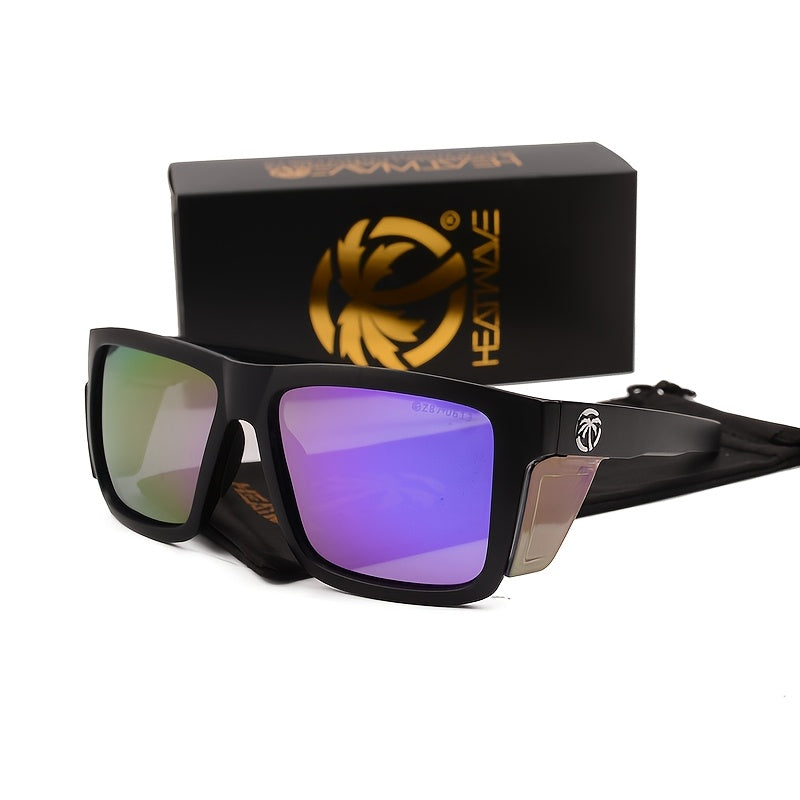Lunettes de soleil carrées polarisées pour homme, verres photochromiques miroir UV400, monture intégrale en polycarbonate, étui inclus, 10 couleurs, pour le sport et la conduite en extérieur
