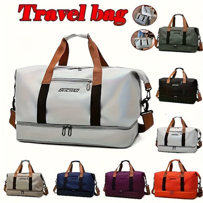 Sac de voyage grande capacité pour femme avec compartiment humide/sec – Sac de sport pour fitness et yoga, fourre-tout pour week-end et nuitée, loisirs et plein air, disponible en plusieurs coloris