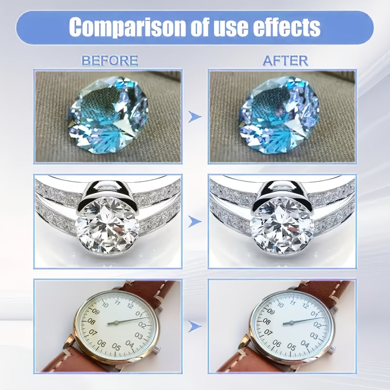 Nettoyant et lustrant pour bijoux 53 g avec éponge – Redonne de l'éclat aux bracelets, colliers, bagues en or et en argent ainsi qu'à toutes les surfaces métalliques – Nettoyant éclaircissant et poli pour métaux