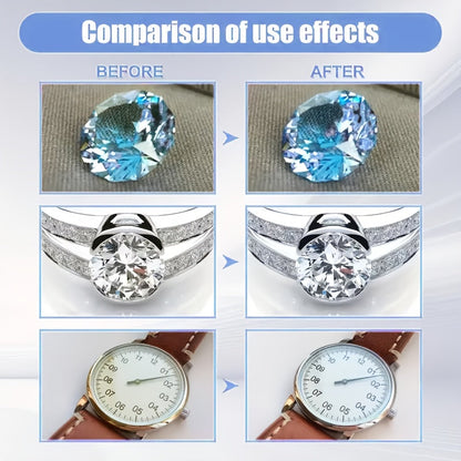 Nettoyant et lustrant pour bijoux 53 g avec éponge – Redonne de l'éclat aux bracelets, colliers, bagues en or et en argent ainsi qu'à toutes les surfaces métalliques – Nettoyant éclaircissant et poli pour métaux