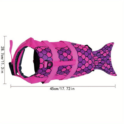 Gilet de sauvetage pour chien style requin ou sirène – Vêtements de natation pour animaux, maillot de bain d'été pour chiens de petite, moyenne et grande taille, gilet de flottaison de sécurité XS S M L XL, costume amusant pour la plage et la piscine