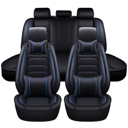 Housses de siège auto en similicuir, ensemble complet 5 places – Protection intégrale 360° imperméable, rembourrage en mousse souple, revêtement antidérapant, ajustement universel pour voitures, camions, berlines et SUV, 6 couleurs disponibles