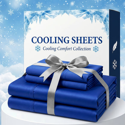 Parure de draps en fibre de bambou, poches extra profondes, rafraîchissants et respirants – Draps de luxe qualité hôtel, doux et infroissables, 11 couleurs, formats Twin, Full, Queen, King, gris foncé, blanc, bleu marine, lavande