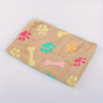 Couverture douillette pour chiens à motif d'os pour petits et moyens chiens - Plaid pour animaux doux, chaud et lavable en machine pour niches, cages, canapés et lits, couverture confortable toutes saisons pour chien