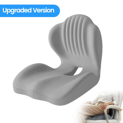 Coussin de siège ergonomique en mousse à mémoire de forme avec soutien lombaire et design creux respirant – Coussin de coccyx confortable pour chaise de bureau, siège auto, position assise prolongée, unisexe