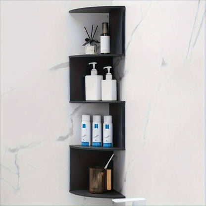 Étagère d'angle murale à 5 niveaux – Bibliothèque flottante et étagère de rangement pour salon, chambre et cuisine, séparateur d'angle gain de place, 5 styles disponibles