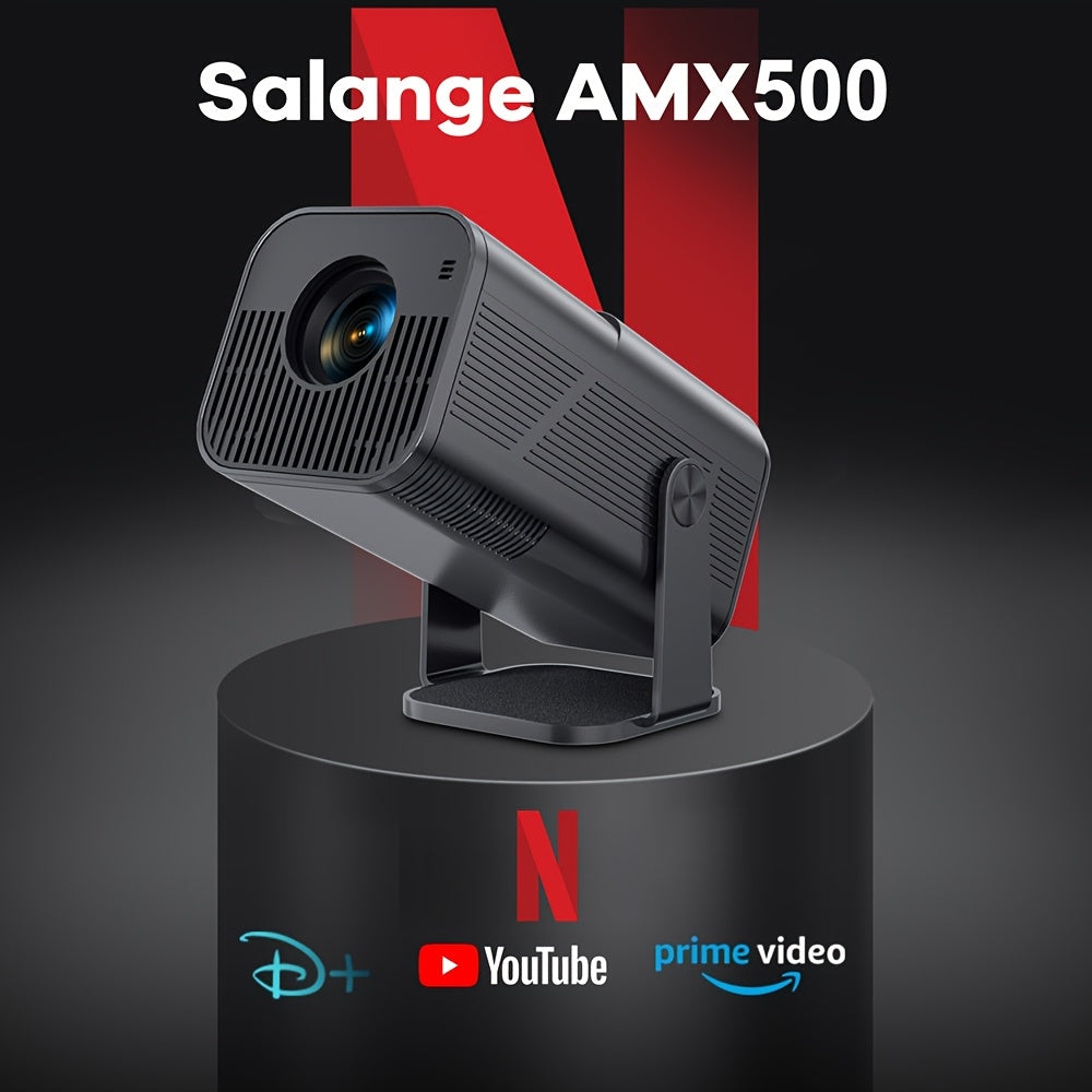 Projecteur intelligent portable avancé AMOVFILM, Wi-Fi 6 et décodage vidéo 4K, résolution native 1080p, Android 11 intégré, projecteur pour cinéma maison et cinéma en plein air, mise en miroir d'écran mobile, couleurs multiples