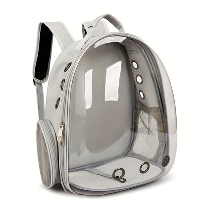 Sac à dos transporteur pour chat type capsule spatiale - Sac de transport portable pour chats et petits chiens avec fenêtre transparente, idéal pour les voyages, la randonnée et les sorties - Sac à dos bulle pour chat, noir