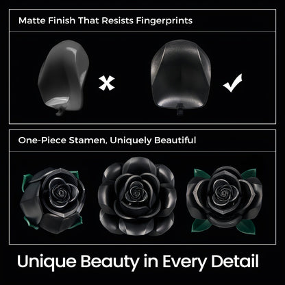 Ensemble de briques de construction 3D Rose noire gothique 152 pièces, kit de modèle d'exposition de bouquet de fleurs artificielles, trois roses noires, cadeau unique pour adultes, adolescents, Saint-Valentin, anniversaire, Halloween, Noël