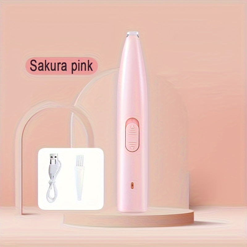 Professional Pet Paw Pad Hair Trimmer USB Rechargeable - Electric Grooming Clipper for Dog & Cat Paw Hair Removal, Precision Between-Toes Trimmer for Clean Paw Pads, Cordless & Quiet, 4 Colors