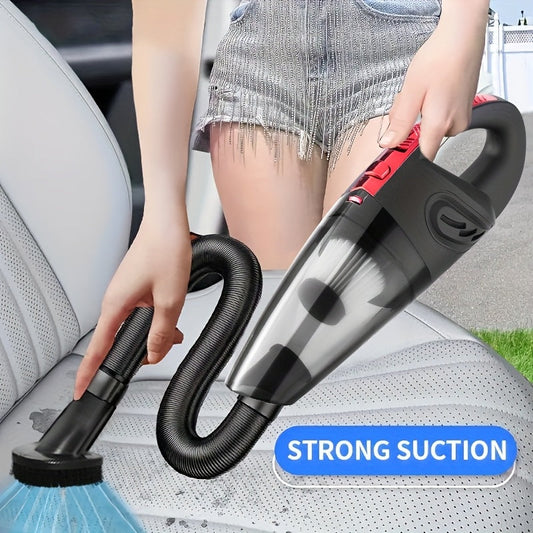 Aspirateur de voiture portable 4200PA 1800mAh rechargeable silencieux avec 4 accessoires pour voiture, maison et poils d'animaux, rose, cadeau pour femme