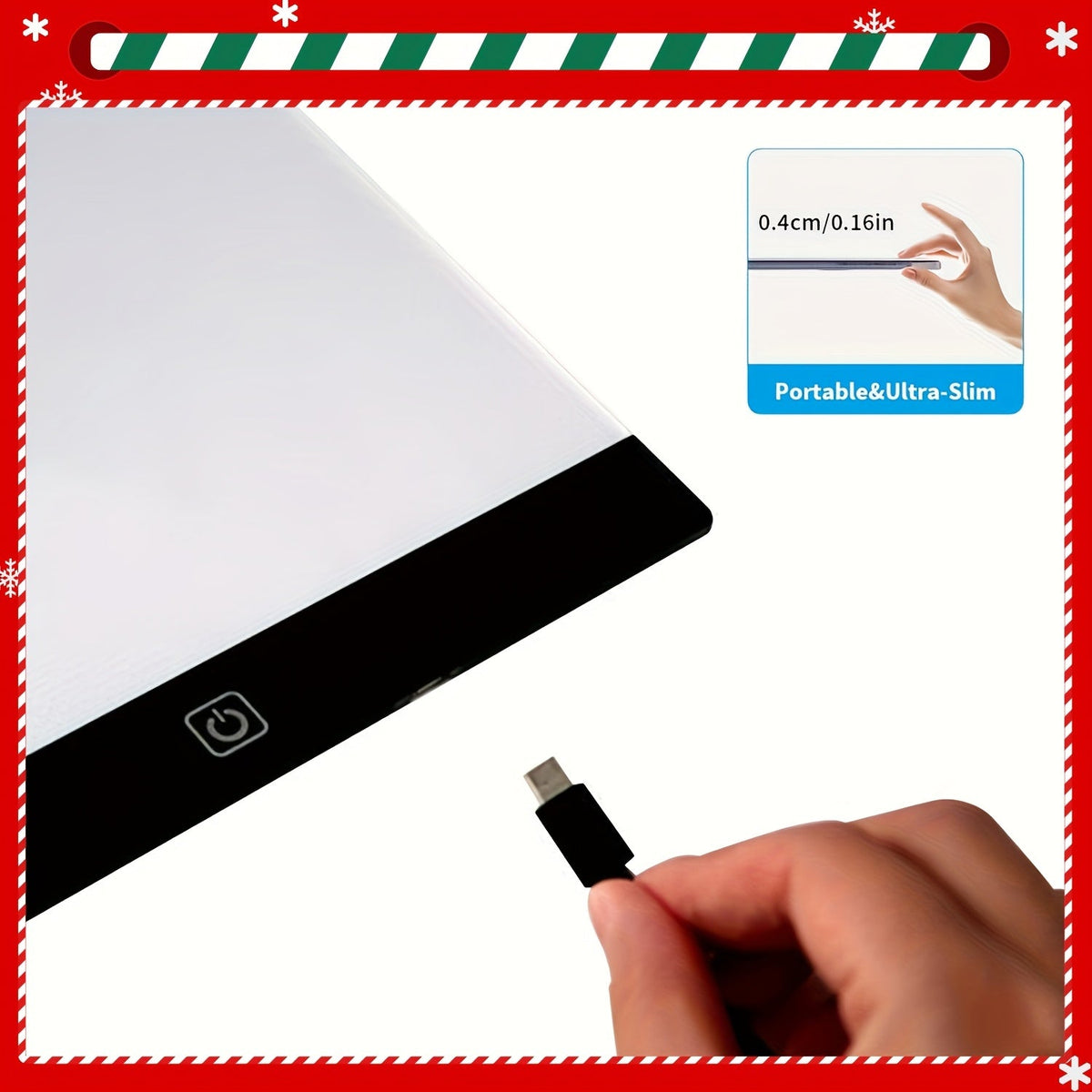 Tablette lumineuse de traçage LED A2 – Table lumineuse ultra-fine à contrôle tactile variable pour peinture au diamant, croquis, animation, transfert de tatouage et streaming, alimentée par USB, LED respectueuses des yeux, compatible Mac/PC | Velora