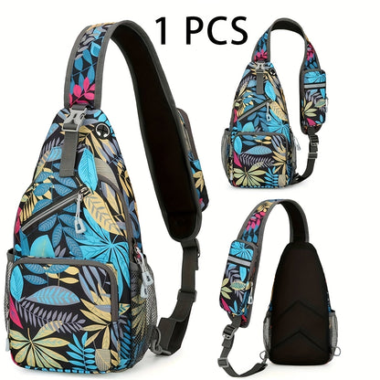 Sac à bandoulière grande capacité pour hommes et femmes – Sac de voyage polyvalent style sport brodé avec fermeture éclair sécurisée, idéal pour les trajets quotidiens mains libres et les activités en plein air, plusieurs coloris disponibles