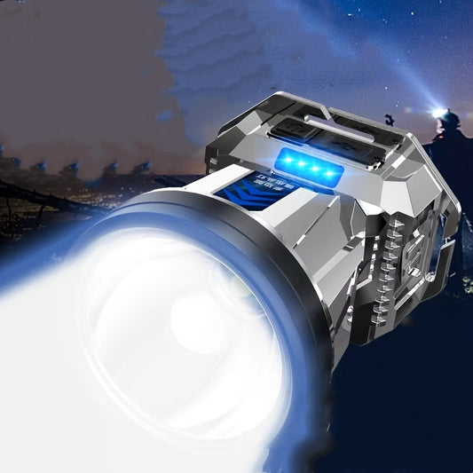 Lampe frontale LED rechargeable T998 ultra-lumineuse longue portée – Étanche IP65, grand réflecteur, autonomie étendue, lampe torche frontale pour la pêche de nuit, le camping, la randonnée et les urgences