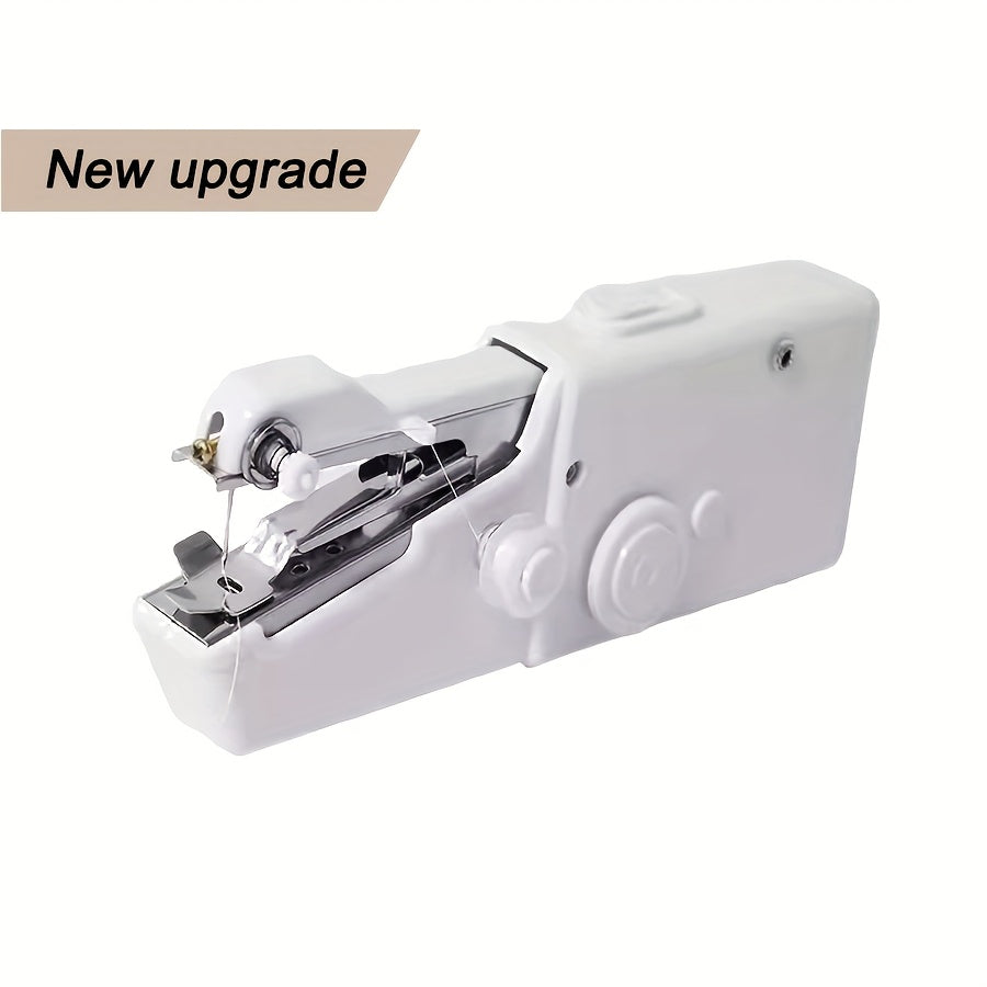 Mini machine à coudre portable sans fil avec kit d'accessoires – Outil de couture manuel léger pour débutants, réparations rapides de tissus, ourlets et travaux manuels, en blanc ou noir