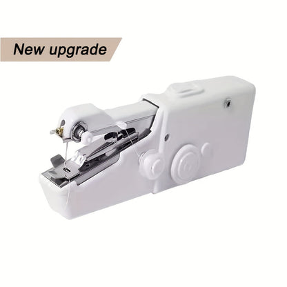 Mini machine à coudre portable sans fil avec kit d'accessoires – Outil de couture manuel léger pour débutants, réparations rapides de tissus, ourlets et travaux manuels, en blanc ou noir