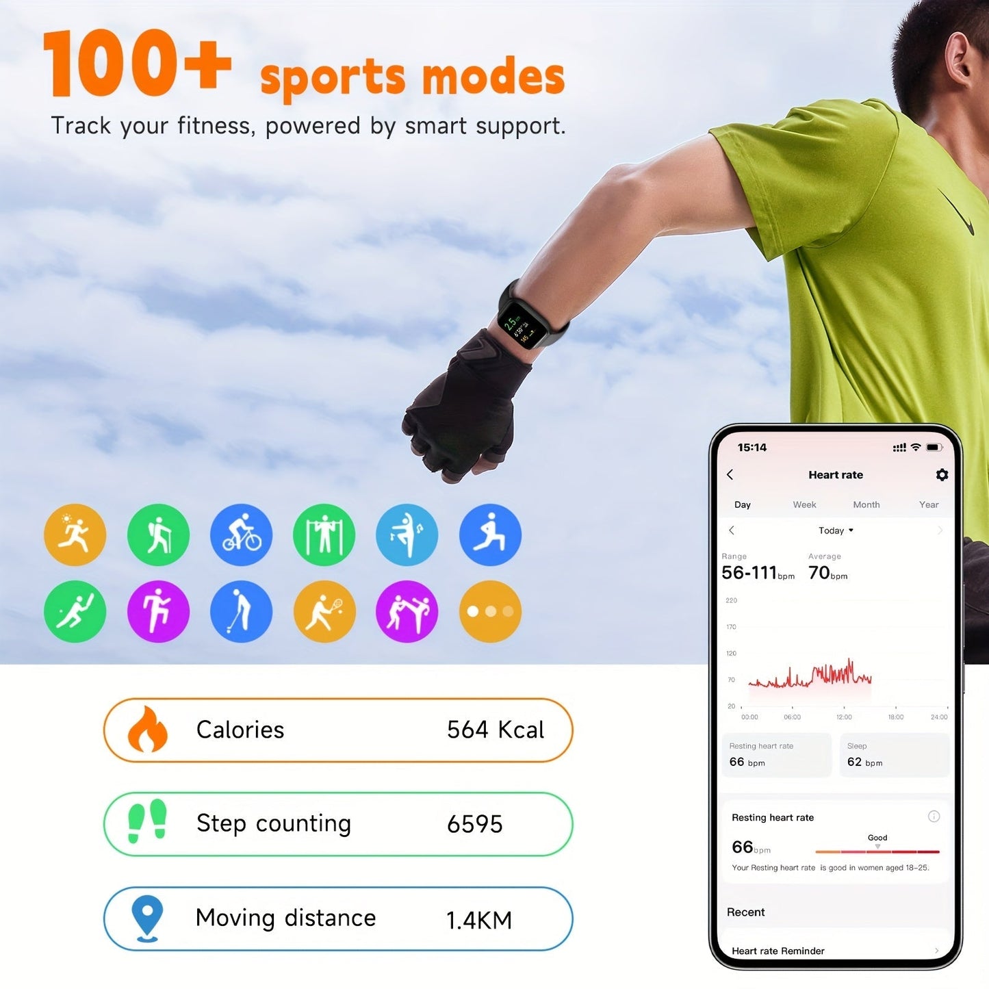 Smartwatch with Alexa Built-In 1.95 Inch Large HD Screen Wireless Bluetooth Calling 100+ Sport Modes Fitness Tracker Pedometer Heart Rate Sleep Monitor – iPhone Android Compatible Unisex Men Women 12 Colors