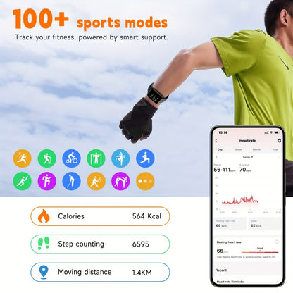 Smartwatch with Alexa Built-In 1.95 Inch Large HD Screen Wireless Bluetooth Calling 100+ Sport Modes Fitness Tracker Pedometer Heart Rate Sleep Monitor – iPhone Android Compatible Unisex Men Women 12 Colors