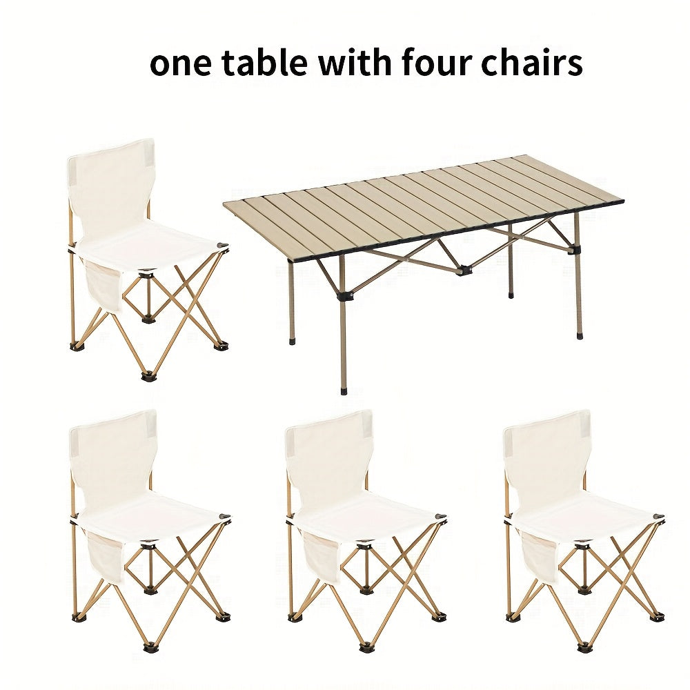 Ensemble de 2, 3 ou 5 chaises lune pliantes portables et table avec sac de rangement pour plage, camping, pêche, barbecue en famille, pique-nique, randonnée, cour, noir et blanc