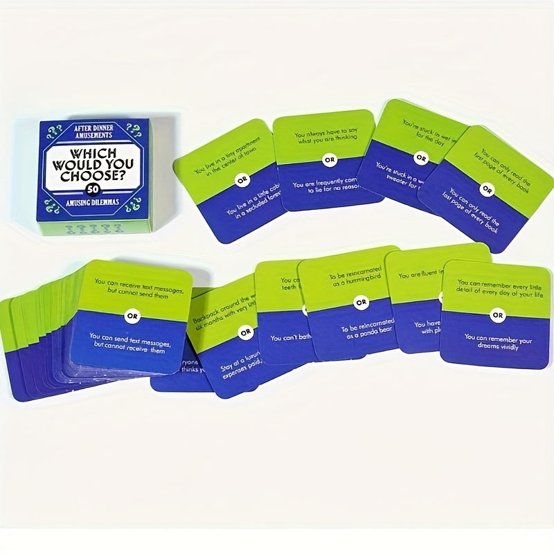 After Dinner Amusements : À quel point me connaissez-vous ? Jeu de cartes de conversation avec 50 questions pour la famille et les amis, jeu de poche pour les soirées, le camping et les cadeaux de fêtes.
