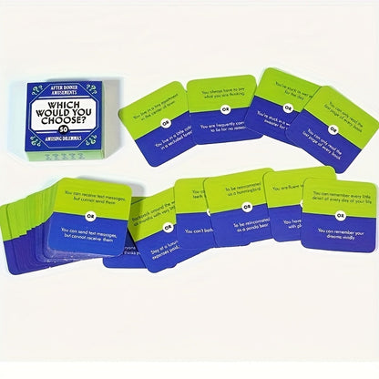 After Dinner Amusements : À quel point me connaissez-vous ? Jeu de cartes de conversation avec 50 questions pour la famille et les amis, jeu de poche pour les soirées, le camping et les cadeaux de fêtes.