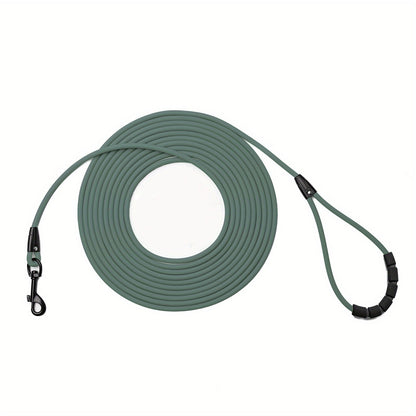 Long Dog Training Leash for Outdoor Use - Weatherproof PVC Coated Nylon Recall Leash for Beach, Yard, Hiking & Camping, Improves Obedience & Recall, 6 Colors 4 Sizes (M/L/XL/XXL)