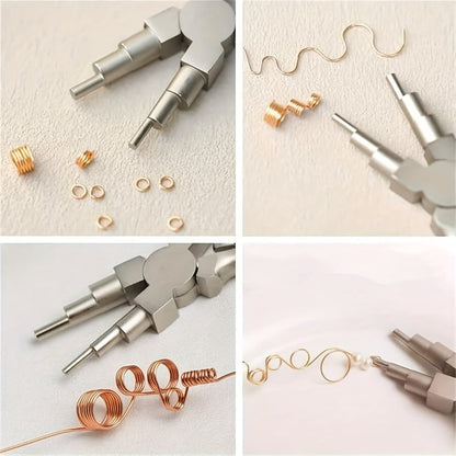 Pinces pour la création de bijoux – Outil en acier au tungstène à bec rond et pointu pour anneaux de 3-10 mm, pliage et façonnage de fil pour le bricolage et la réparation de bijoux