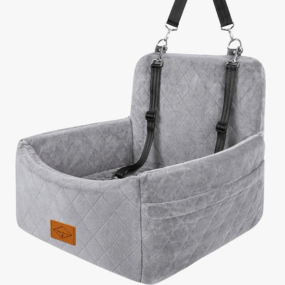 Siège rehausseur pour chien avec sangle de sécurité – Panier de voyage confortable et surélevé pour petits et moyens chiens, design stable et antidérapant, facile à nettoyer, 8 couleurs disponibles