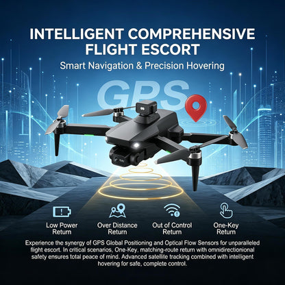 Pro 8K EIS Drone with 2-Axis Mechanical Gimbal, Optical Zoom, 5G Transmission, 4.5" Screen Remote, 40-Min Battery Life, 11811ft Control Range – Professional Aerial Camera Drone for Adults
