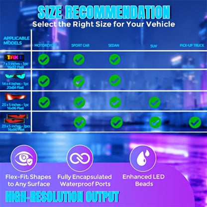 Panneau d'affichage LED matriciel flexible 16x96 – Enseigne défilante RVB programmable avec application et télécommande, alimentée par USB, éclairage animé DIY pour boutique, magasin, hôtel, voiture, décoration intérieure