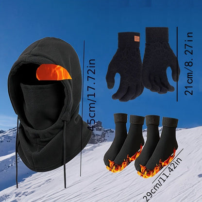 Cagoule d'hiver intégrale pour hommes et femmes – Protection thermique coupe-vent contre le froid pour le ski, le cyclisme et les activités en plein air, couvrant le cou et les épaules