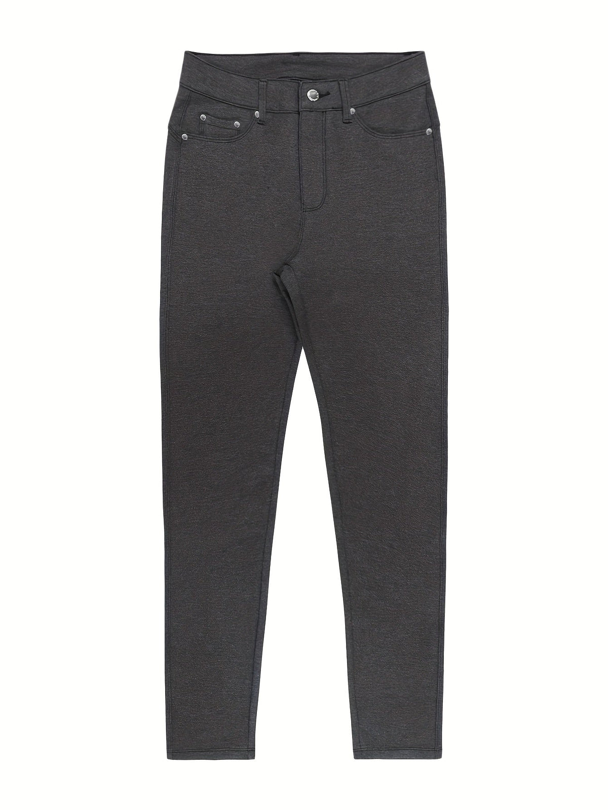 Jean skinny stretch taille haute pour femme, détail bouton en métal, style urbain, pantalon en jean coupe ajustée, 10 couleurs, S-XXL