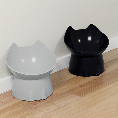 Gamelle pour chat oreilles de chat surélevée antidérapante - Bol pour chat mignon en polypropylène surélevé pour une alimentation confortable, écuelle ludique en forme d'oreilles de chat pour chats d'intérieur