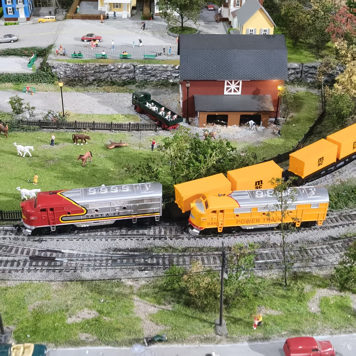 Locomotive diesel FP7 à l'échelle HO 1/87 - Train miniature vintage réaliste compatible avec les ensembles ferroviaires à écartement HO, pièce de collection | Cadeau pour adulte amateur de modélisme ferroviaire