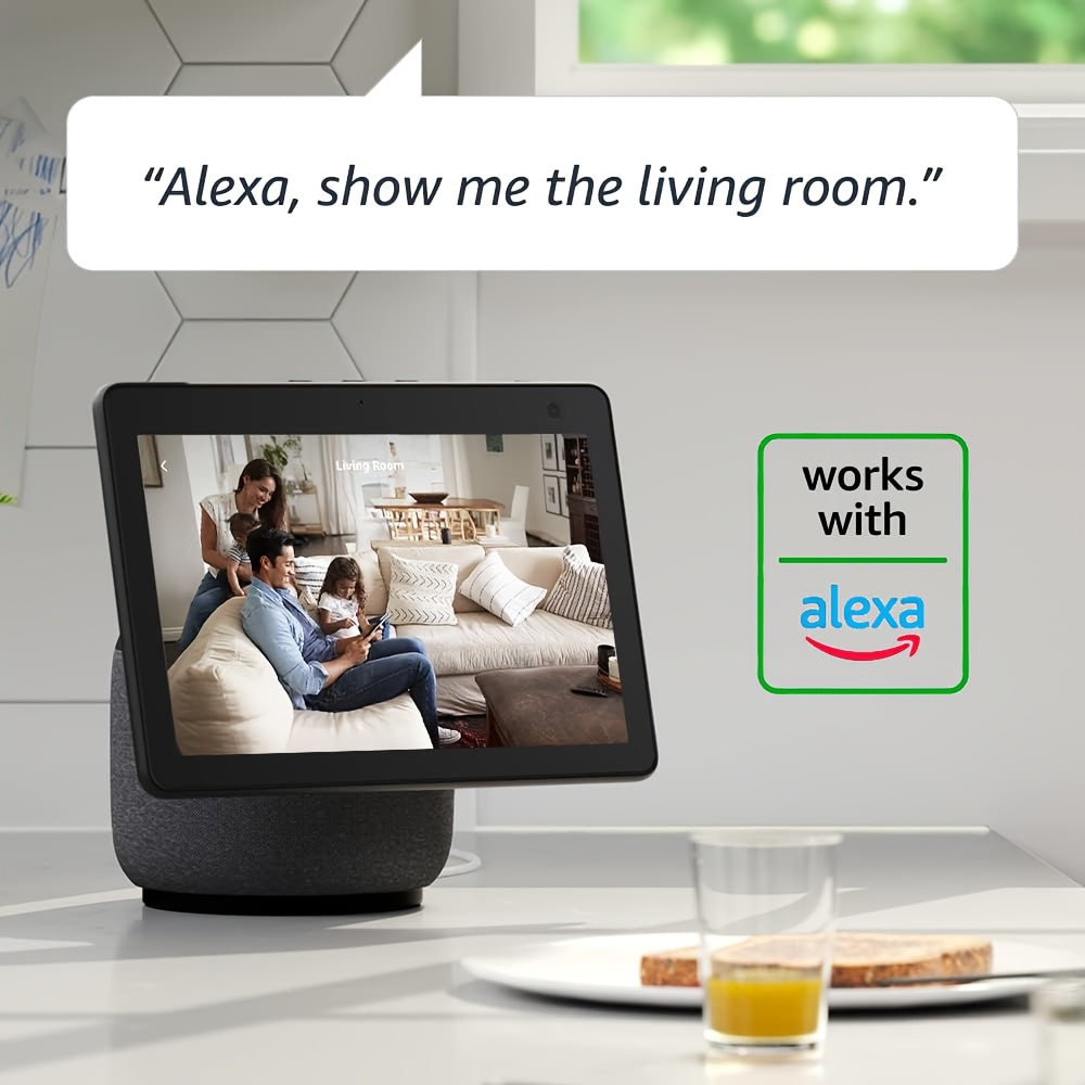 Caméra intérieure WiFi PTZ avec écran intégré de 3 pouces, appel vidéo HD 3MP, audio bidirectionnel, vision nocturne couleur, détection par IA, moniteur pour animaux, bébé et personnes âgées, caméra de sécurité domestique avec contrôle par application