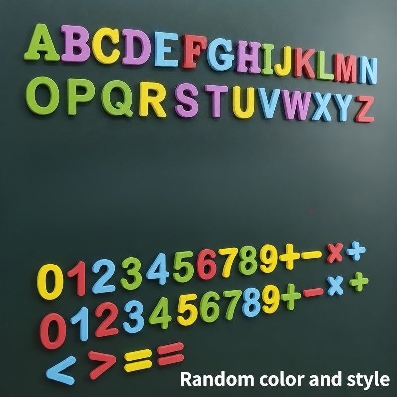 50 pièces lettres et chiffres magnétiques pour enfants, aimants de réfrigérateur alphabet colorés, autocollants éducatifs, jouet d'apprentissage pour tout-petits, orthographe préscolaire, lecture ABC 123, cadeau, couleurs aléatoires