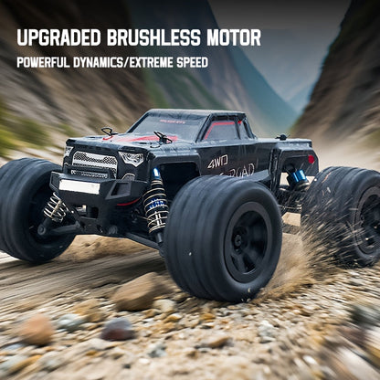 JJRC 1:20 Brushless 4WD RC Rock Racer - Remote Control Off-Road Truck with Full Proportional Control, Hydraulic Suspension, LED Headlights, Steel Drivetrain | Best RC Car for Kids & Adults