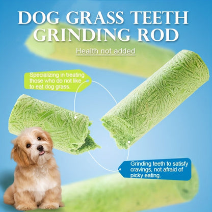 15 bâtonnets à mâcher à l'herbe pour chien – Friandises à mâcher naturelles pour le nettoyage des dents, haleine fraîche, collation riche en fibres pour la santé digestive à base d'herbe et de viande – Friandise saine pour chien de toutes races