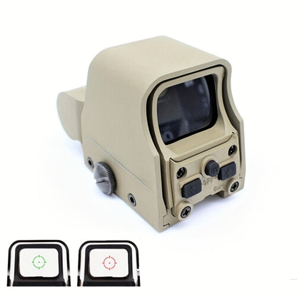 Viseur point rouge et vert, lunette tactique avec montage sur rail 20 mm – Lunette de visée à double illumination pour le tir sportif, la chasse et l'airsoft, finition marron, acquisition de cible précise
