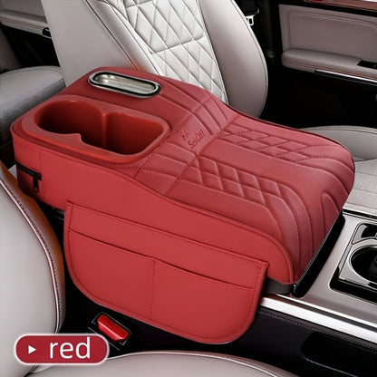 Rehausseur d'accoudoir de console centrale de voiture avec boîte à mouchoirs et porte-gobelet, organisateur de rangement, noir, beige, orange, rouge, marron, pour la plupart des voitures et SUV