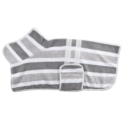 Peignoir de bain séchage rapide pour chiens, serviette enveloppante pour chiens de petite, moyenne et grande taille, fermeture à boutons-pression réglable, robe de séchage toutes saisons après le bain, peignoir pour animal lavable en machine