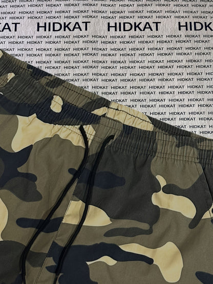 Pantalon cargo camouflage pour femme – Pantalon long décontracté pour la randonnée et le plein air, léger et respirant, multipoches, taille élastique, XS-XXL, camouflage