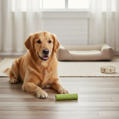15 bâtonnets à mâcher à l'herbe pour chien – Friandises à mâcher naturelles pour le nettoyage des dents, haleine fraîche, collation riche en fibres pour la santé digestive à base d'herbe et de viande – Friandise saine pour chien de toutes races