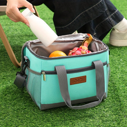 Sac à lunch isotherme pliable et portable, sac fourre-tout pour boîte à bento, doublure en aluminium étanche gardant les aliments frais et froids pour le travail, les voyages, les pique-niques et l'école