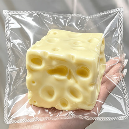 Jouet anti-stress en forme de fromage, balle malléable en TPR à montée lente, remplie d'huile de coco, sensorielle et moulable, couleur aléatoire, cadeau amusant pour enfants et adultes