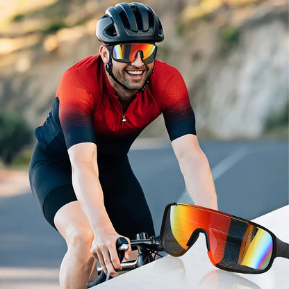Lot de lunettes de soleil de sport – 6 ou 12 paires, monture légère en polycarbonate, protection UV, verres haute définition antireflets, lunettes unisexes pour la conduite et les activités en plein air, style futuriste