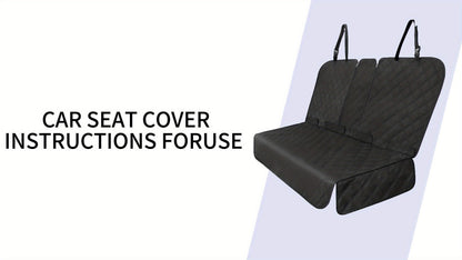 Car Back Seat Cover 60/40 Split Bench 900D Waterproof Non-Slip – Easy Cleanup Seat Protector for Dogs Pets Kids Cars Trucks SUVs with Seat Belt & Armrest Access (Black)