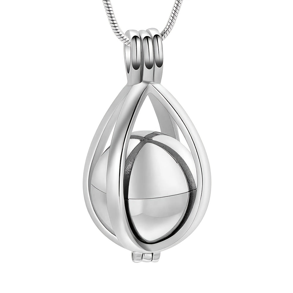 Collier commémoratif en forme de goutte d'eau pour cendres - Pendentif funéraire en acier inoxydable pour cendres humaines ou d'animaux, cheveux, parfum ou sable, bijou de deuil pour la perte d'un être cher ou d'un animal de compagnie
