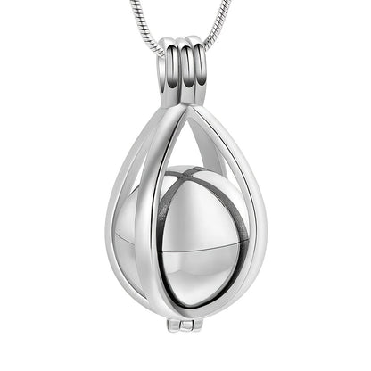 Collier commémoratif en forme de goutte d'eau pour cendres - Pendentif funéraire en acier inoxydable pour cendres humaines ou d'animaux, cheveux, parfum ou sable, bijou de deuil pour la perte d'un être cher ou d'un animal de compagnie
