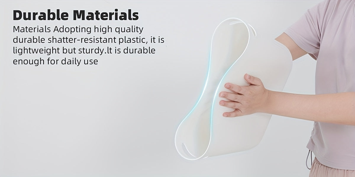 Petite poubelle de salle de bain avec poignées intégrées, lot de 1 ou 2 – Corbeille à papier en plastique antirouille, design gain de place pour salle de bain, buanderie et bureau, sacs poubelle inclus